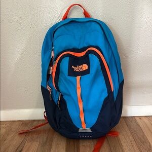 The North Face Blue and Orange Adventure Backpack